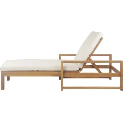 Walker Edison | Teak Outdoor Lounge Chairs Set of 2