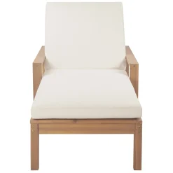 Walker Edison | Teak Outdoor Lounge Chairs Set of 2