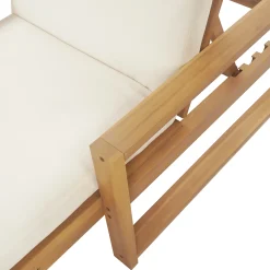 Walker Edison | Teak Outdoor Lounge Chairs Set of 2