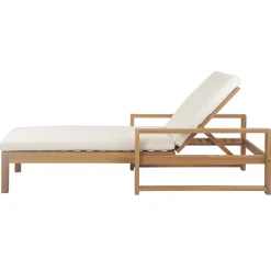Walker Edison | Teak Outdoor Lounge Chairs Set of 2
