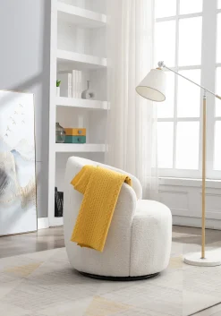 Walker Edison | Teddy Swivel Barrel Accent Armchair Chair