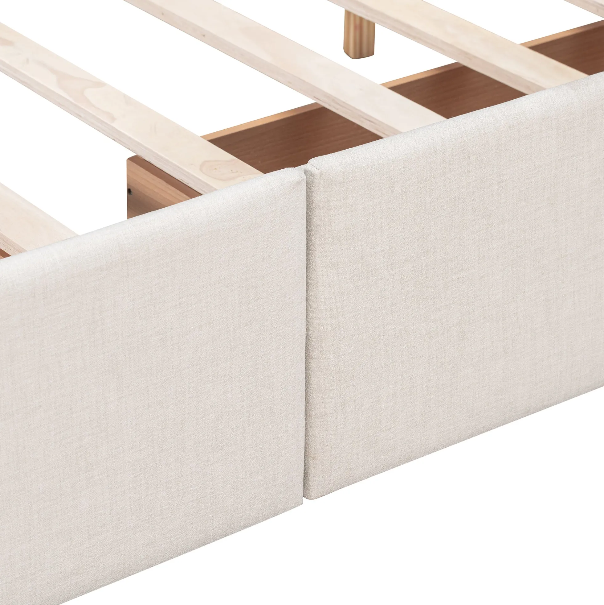 Walker Edison | Upholstered Queen Platform Bed with Storage