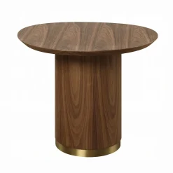 Walker Edison | Walnut End Table with Pedestal