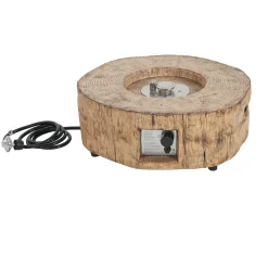 Walker Edison | Wood Pattern Outdoor Patio MGO Propane Fire Pit
