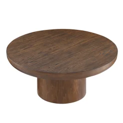 Walker Edison | Wood Veneer Round Coffee Table