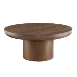 Walker Edison | Wood Veneer Round Coffee Table