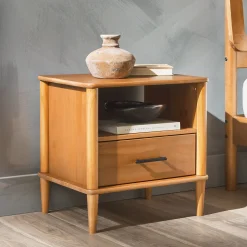 Walker Edison Spindle Transitional 1-Drawer Nightstand