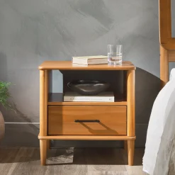 Walker Edison Spindle Transitional 1-Drawer Nightstand