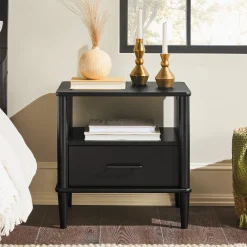 Walker Edison Spindle Transitional 1-Drawer Nightstand