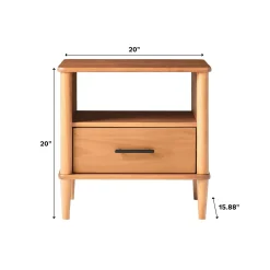 Walker Edison Spindle Transitional 1-Drawer Nightstand