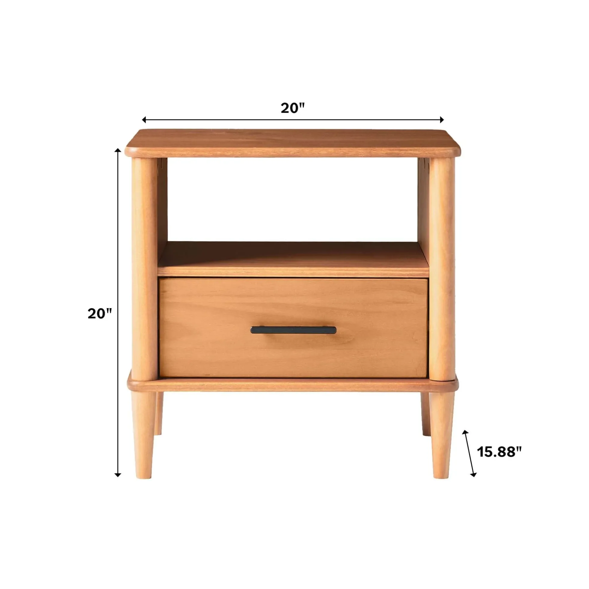 Walker Edison Spindle Transitional 1-Drawer Nightstand