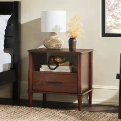 Walker Edison Spindle Transitional 1-Drawer Nightstand