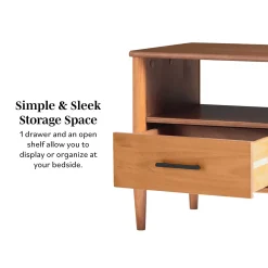 Walker Edison Spindle Transitional 1-Drawer Nightstand