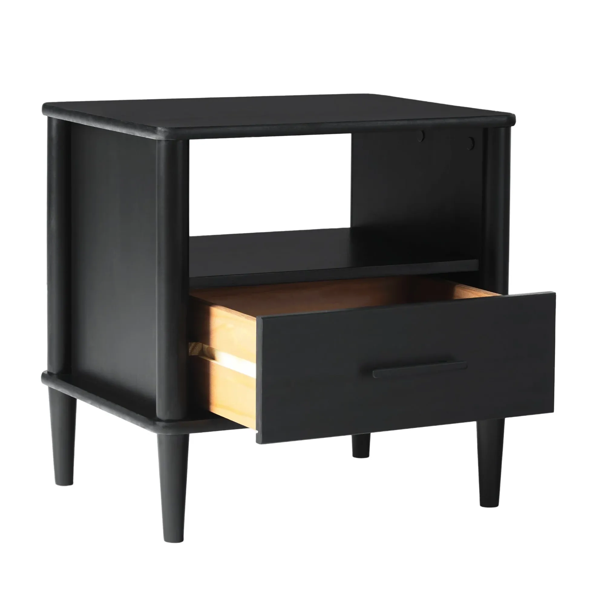 Walker Edison Spindle Transitional 1-Drawer Nightstand