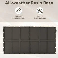 Waterproof Steel Outdoor Box 190 Gallon Metal Deck Storage Box