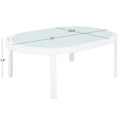 White Modern Curved Frame 4-Piece Outdoor Patio Conversation Set with Weather-Resistant Cushions