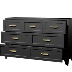 Wide Low-Profile 7-Drawer Dresser
