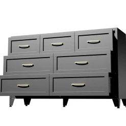 Wide Low-Profile 7-Drawer Dresser
