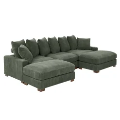 Wynisha Deep Corduroy Sofa Sectional Couch