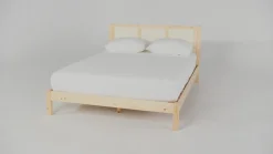 Yasmina Solid Wood Rattan Paneled Platform Bed (Queen or King)