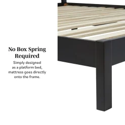 Yasmina Solid Wood Rattan Paneled Platform Bed (Queen or King)