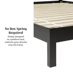 Yasmina Solid Wood Rattan Paneled Platform Bed (Queen or King)