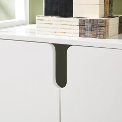 Zoey Modern Arched Wood Cabinet Storage Bookcase