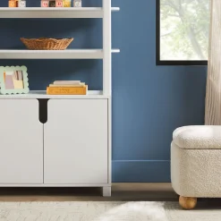 Zoey Modern Arched Wood Cabinet Storage Bookcase