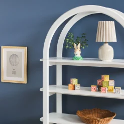 Zoey Modern Arched Wood Cabinet Storage Bookcase